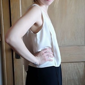 Eileen Fisher Silk Dress - Black & White 2 layer